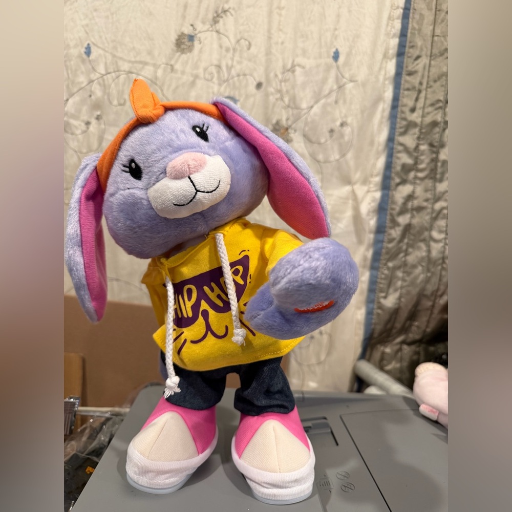 Purple and Pink Stuffed Bunny Toy